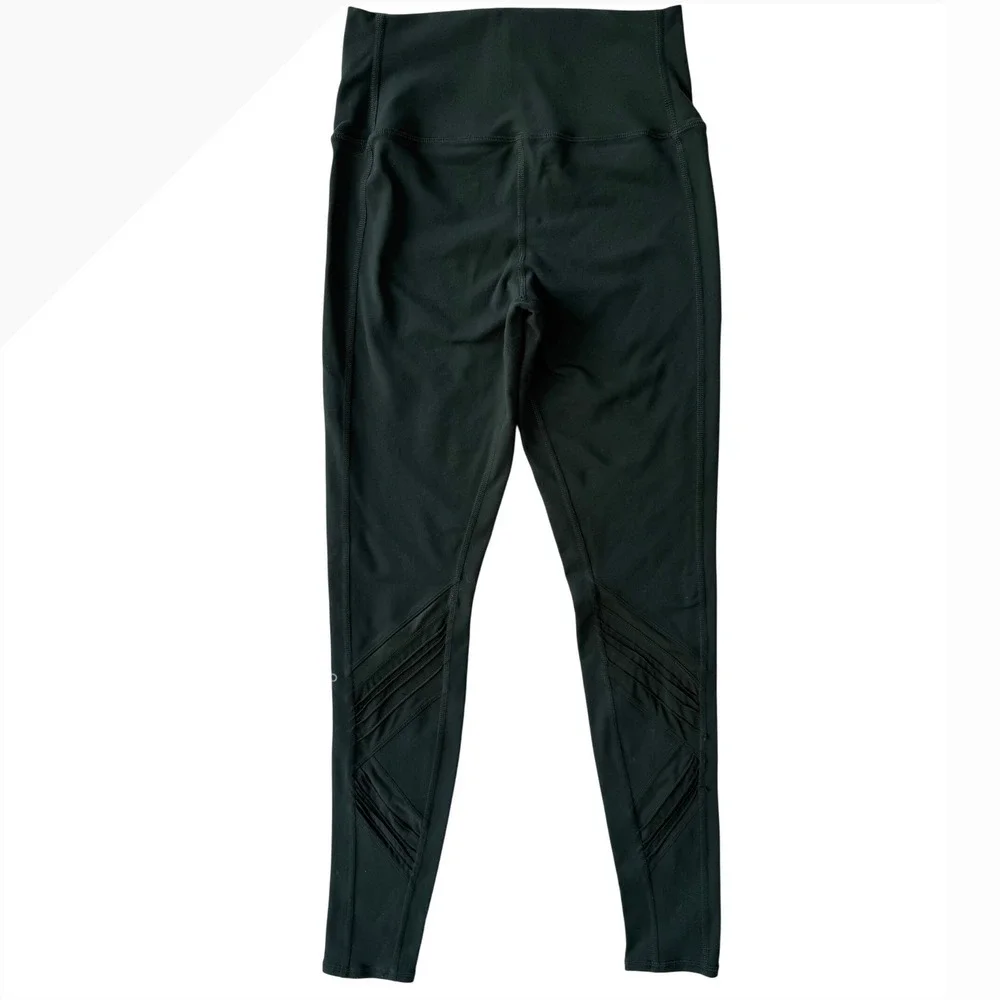 ALO Yoga High-Waist Moto Leggings Olive Green Women's Size Medium